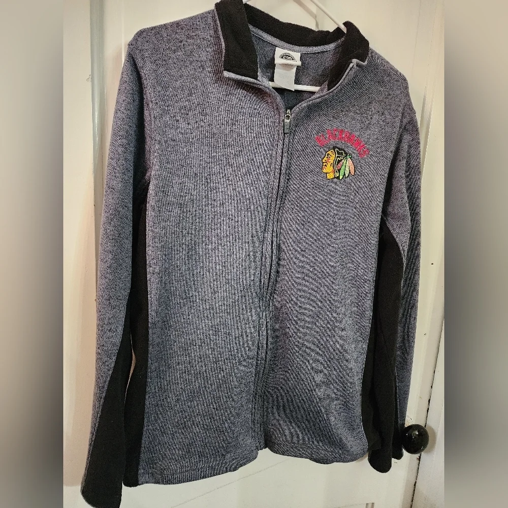 🤴👕 NHL Blackhawks Zip-Up Jacket in size Men's Medium